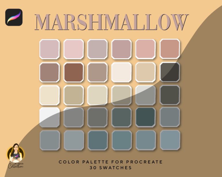 Marshmallow Color Palette for Procreate